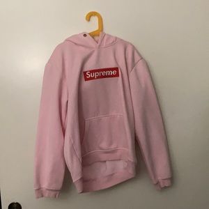 Supreme bogo hoodie pink large